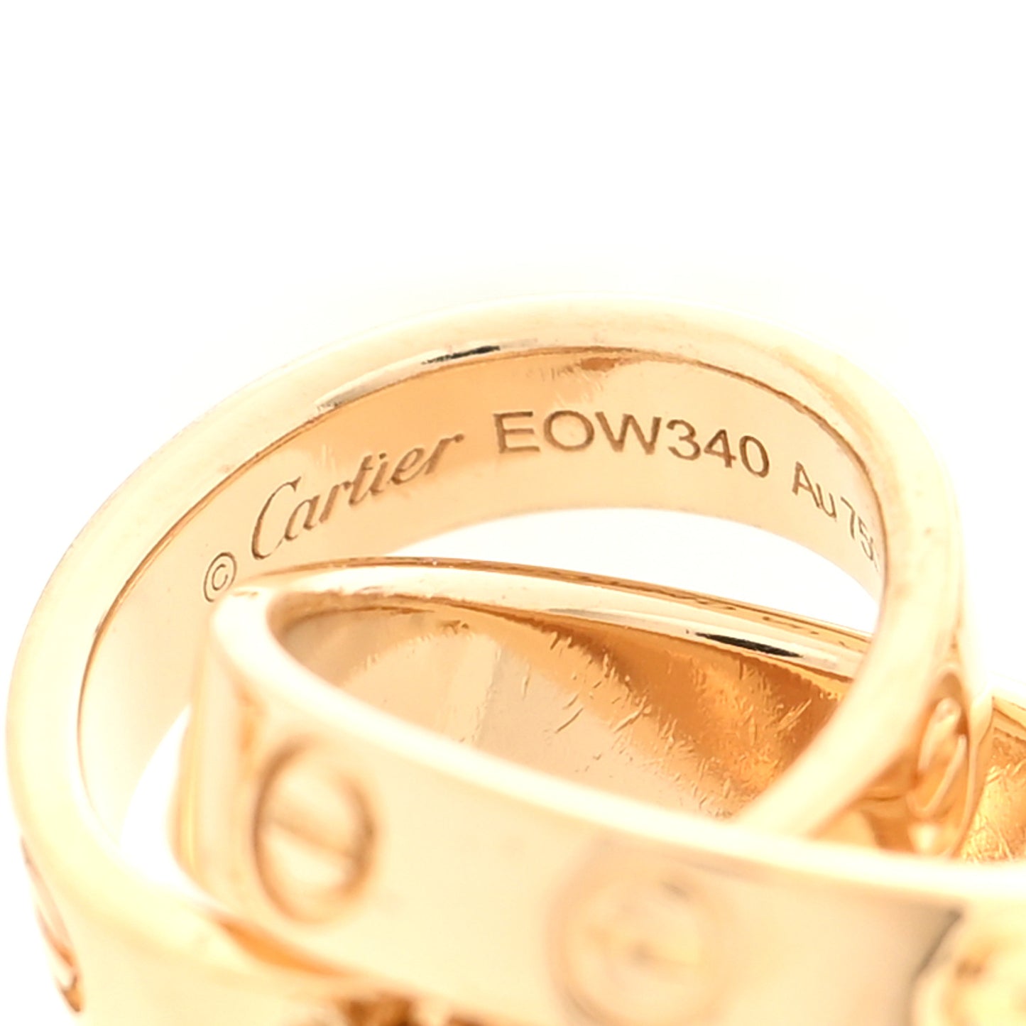 18K Yellow Gold Interlocking LOVE Necklace
