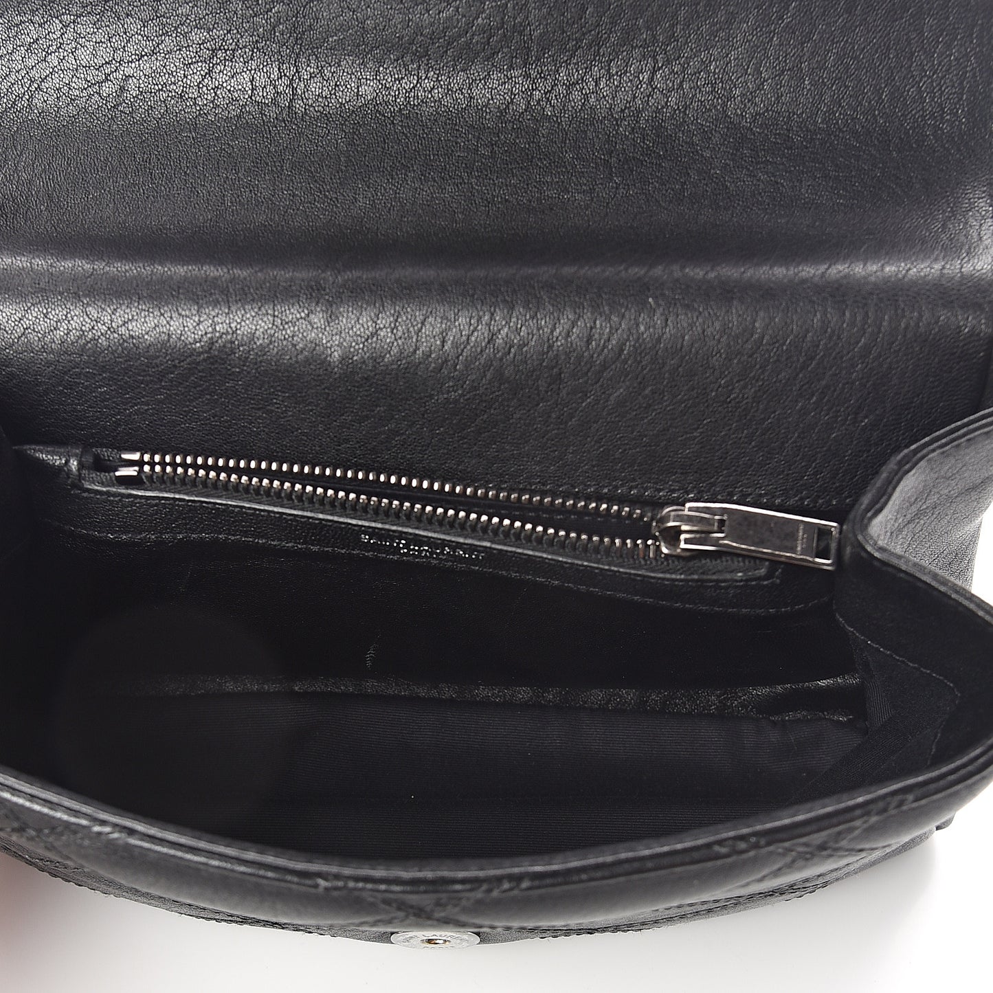 Calfskin Matelasse Diamond Quilted Monogram Medium College Bag Black