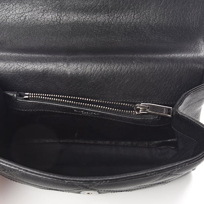 Saint Laurent Calfskin Matelasse Diamond Quilted Monogram Medium College Bag Black 4 of 8