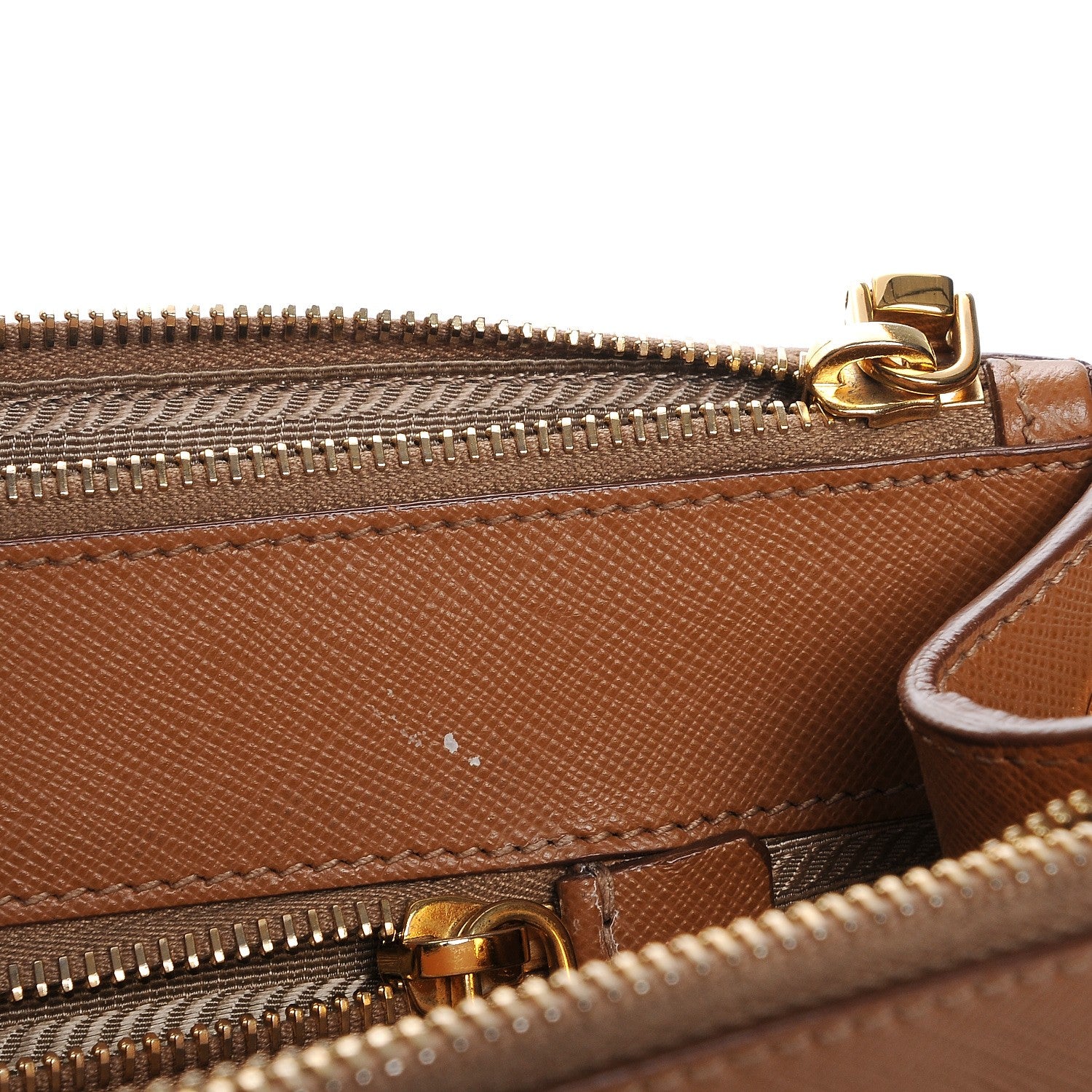 Prada Saffiano Medium Galleria Double Zip Tote Caramel 9 of 12
