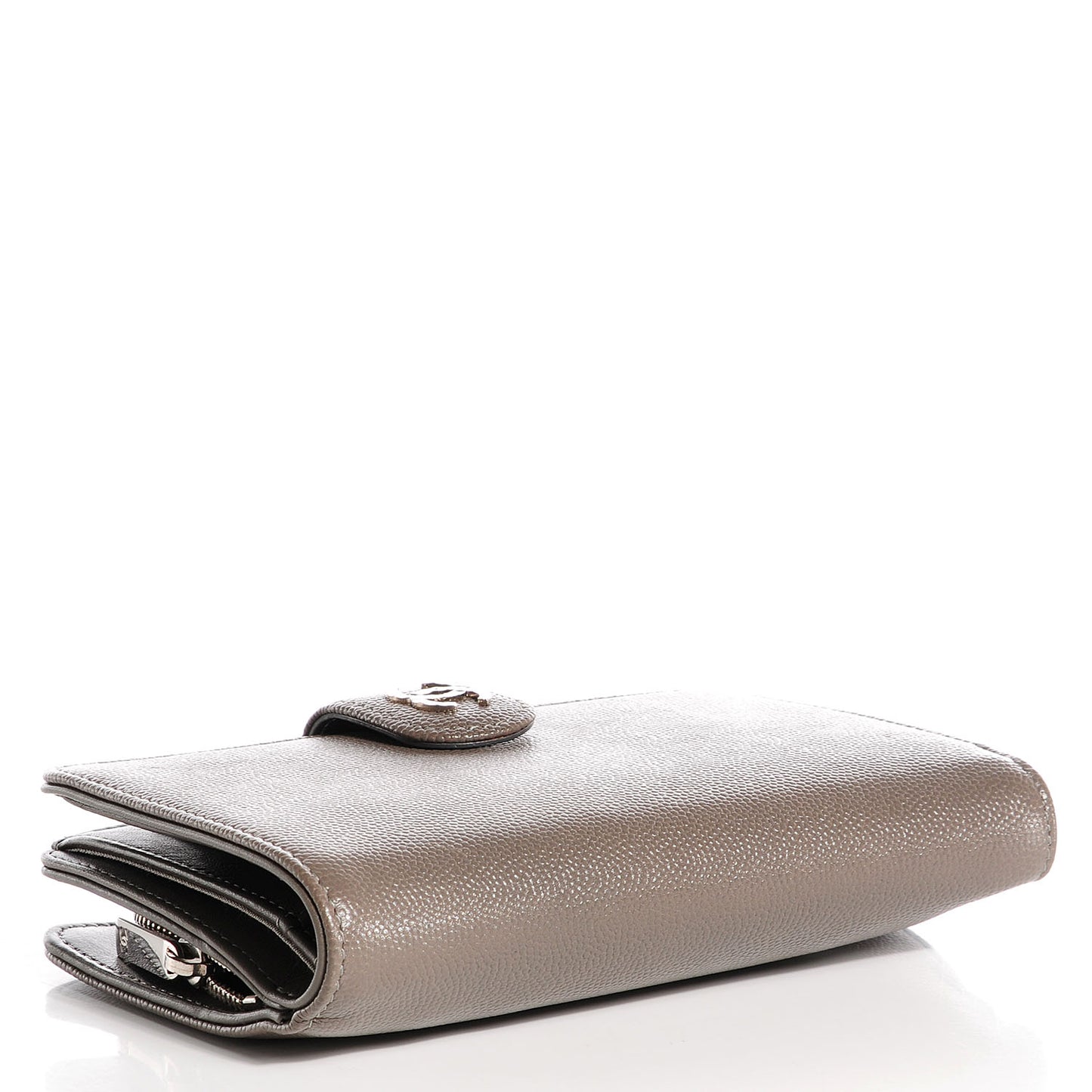 Caviar Sevruga L-Zip Pocket Wallet Grey