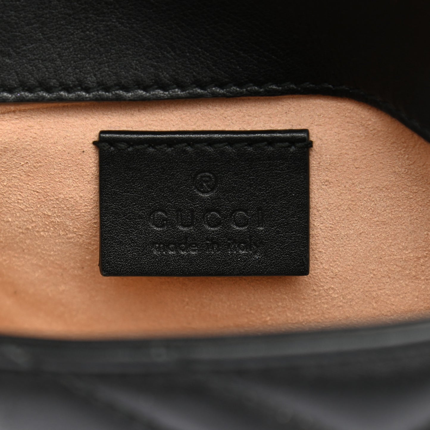 Calfskin Matelasse Super Mini GG Marmont Shoulder Bag Black