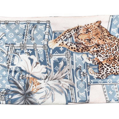 Louis Vuitton Silk Voyage Extraordinaire Bandeau Blue Grey 3 of 3