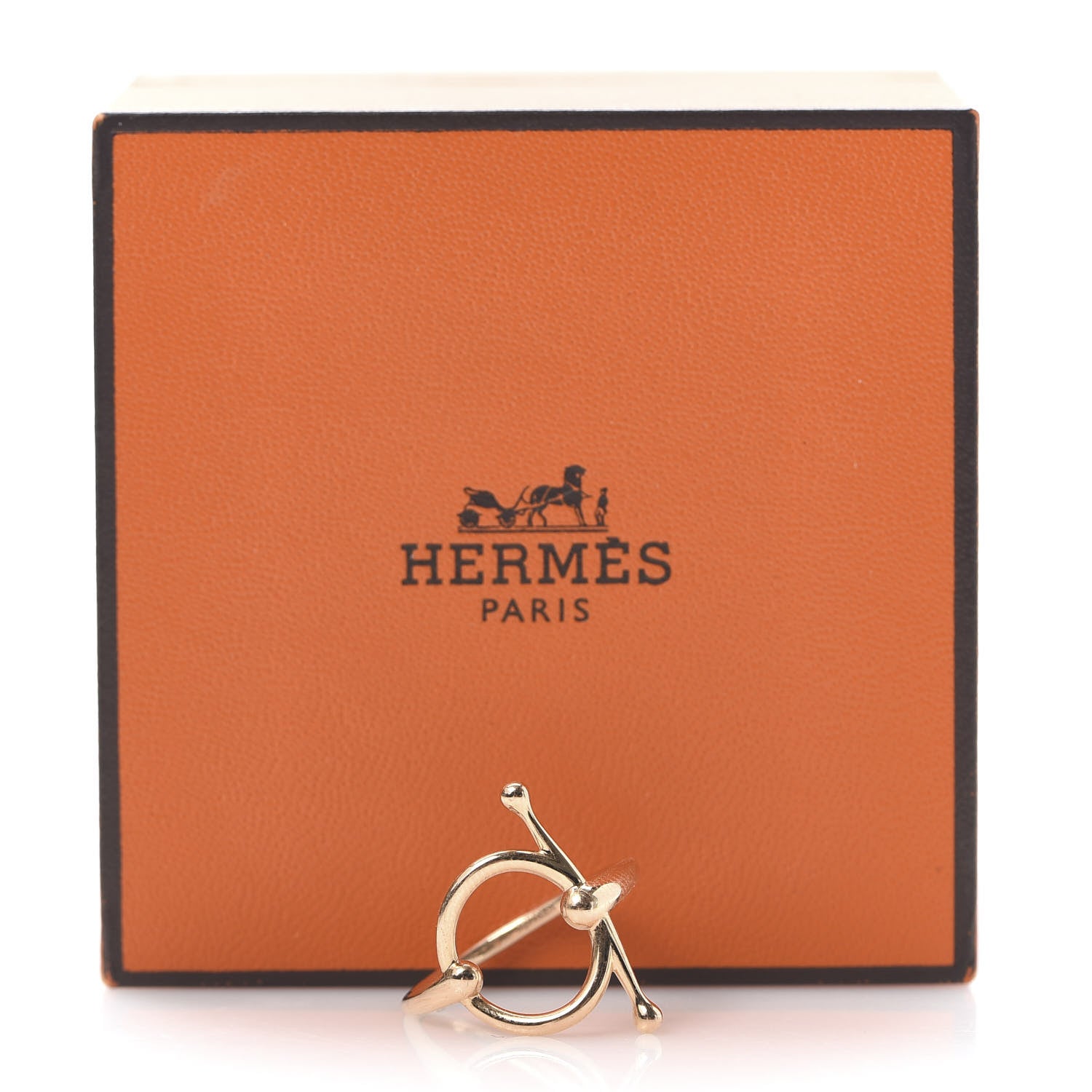 Hermes 18K Rose Gold PM Filet d'Or Ring 54 7 7 of 7