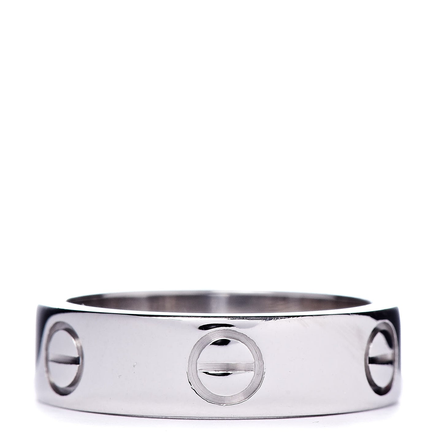 18K White Gold 5.5mm LOVE Ring 54 6.75