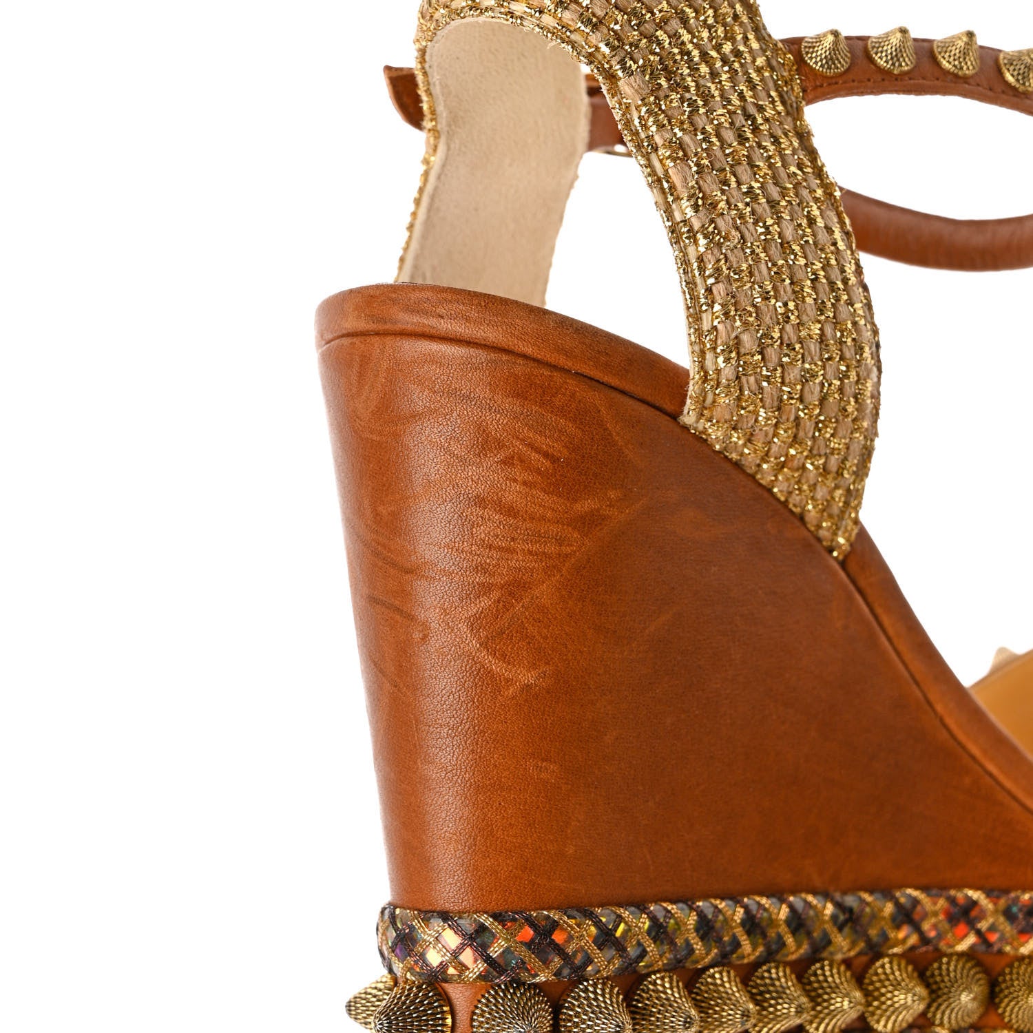 Christian Louboutin Calfskin Cordorella 110 Wedge Sandals 39 Version Cuoio 11 of 12