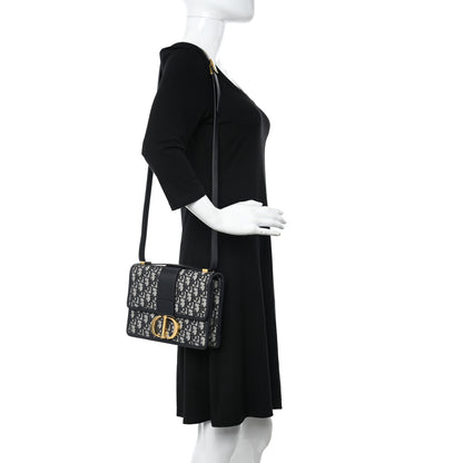 Christian Dior Oblique 30 Montaigne Flap Bag Blue 2 of 11