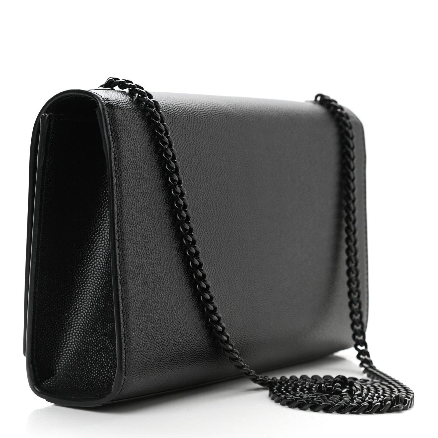 Saint Laurent Grain De Poudre Medium Classic Monogram Kate Satchel Black 3 of 11