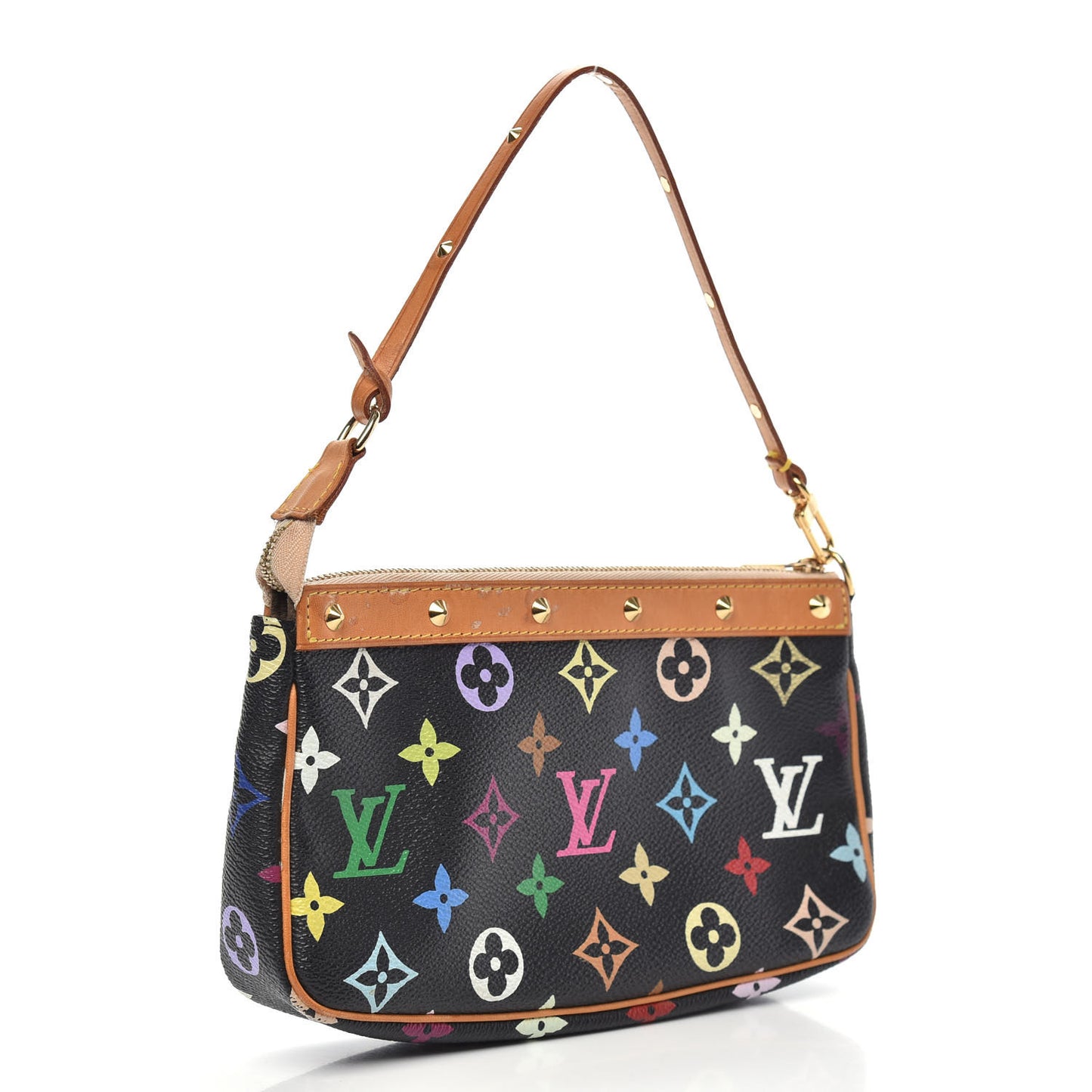 Monogram Multicolor Pochette Accessories Black