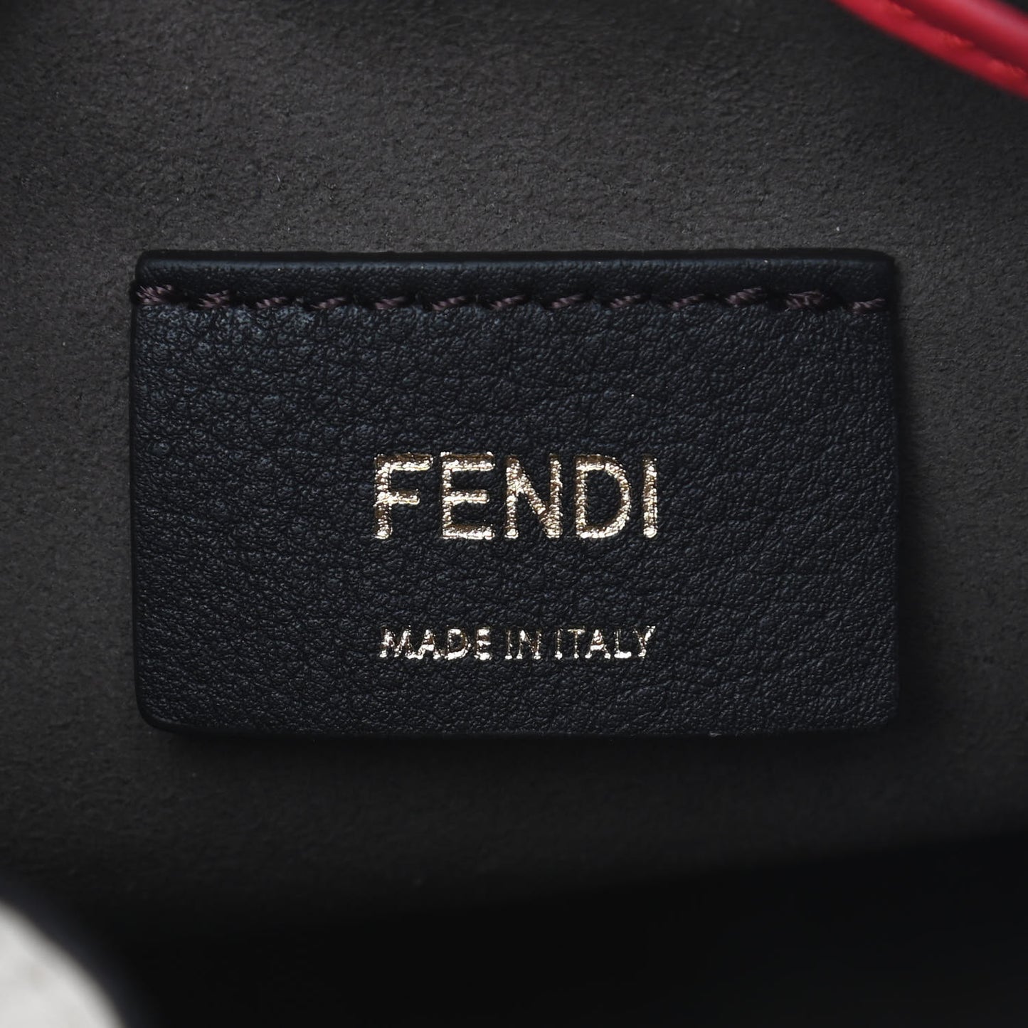 Vitello Liberty Century F is Fendi Whipstitch Mini Mon Tresor Bucket Bag Camelia Fiamma