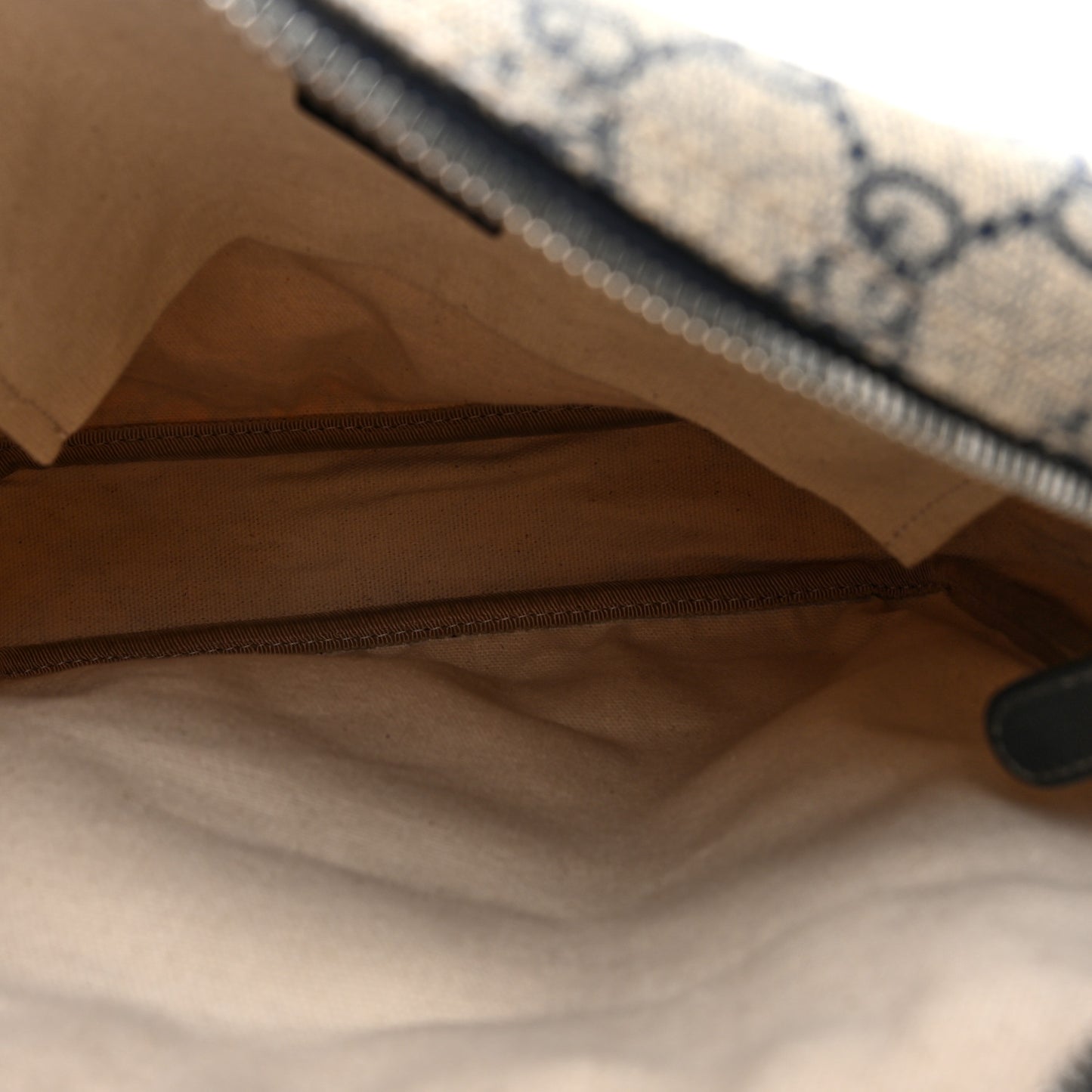 GG Plus Monogram Selleria Calfskin Medium Messenger Bag Beige Blue
