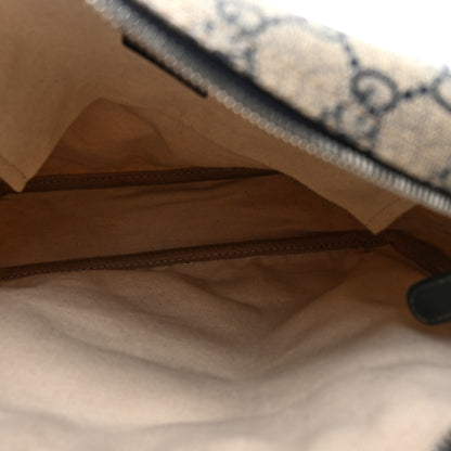 Gucci GG Plus Monogram Selleria Calfskin Medium Messenger Bag Beige Blue 4 of 9