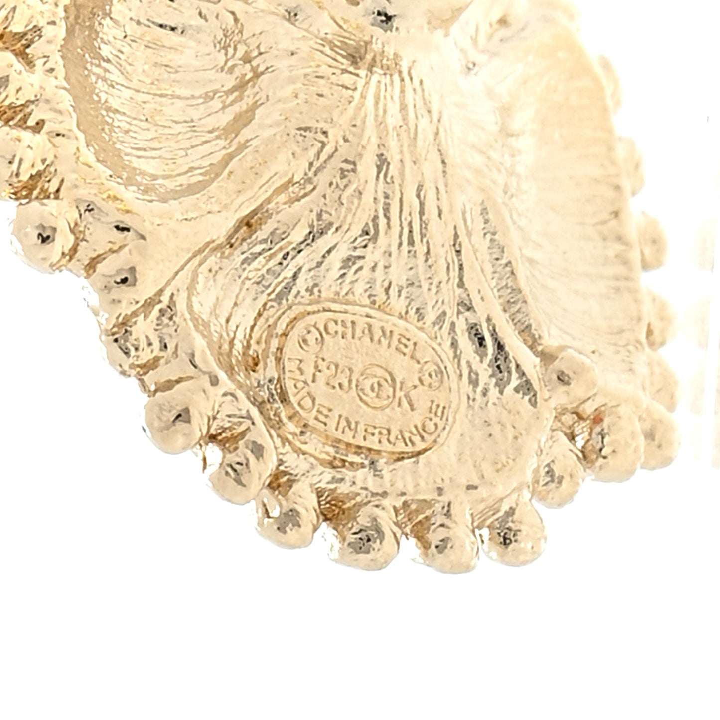 Enamel Pearl CC Camellia Earrings Pink Gold