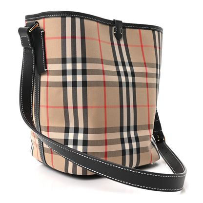 Burberry Vintage Check Calfskin Mini Ashby Bucket Bag Archive Beige 3 of 11