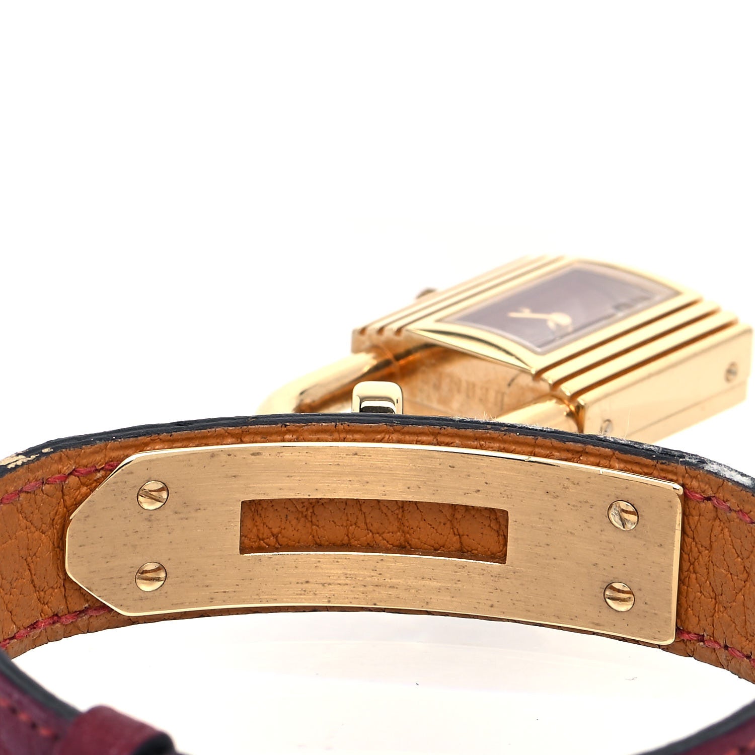 Hermes Stainless Steel Clemence 20mm Kelly Cadena Quartz Watch Rouge 4 of 4