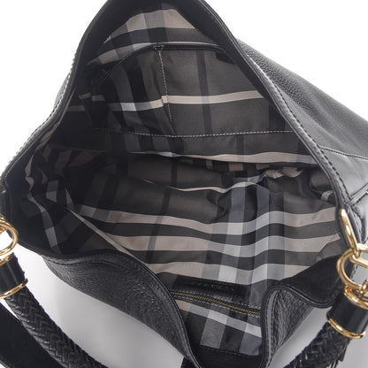 Burberry Grained Calfskin Medium Parade Hobo Black 6 of 9