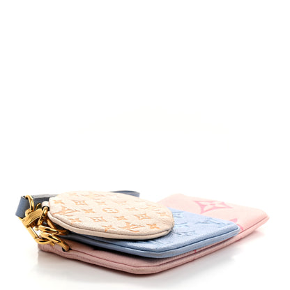 Louis Vuitton Empreinte Monogram Giant By The Pool Trio Pouch Rosebud Summer Blue Cream Saffron 4 of 8