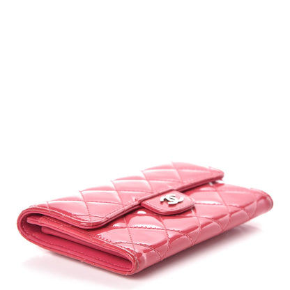 Chanel Patent Calfskin Quilted Small Flap Wallet Pink 4 of 8