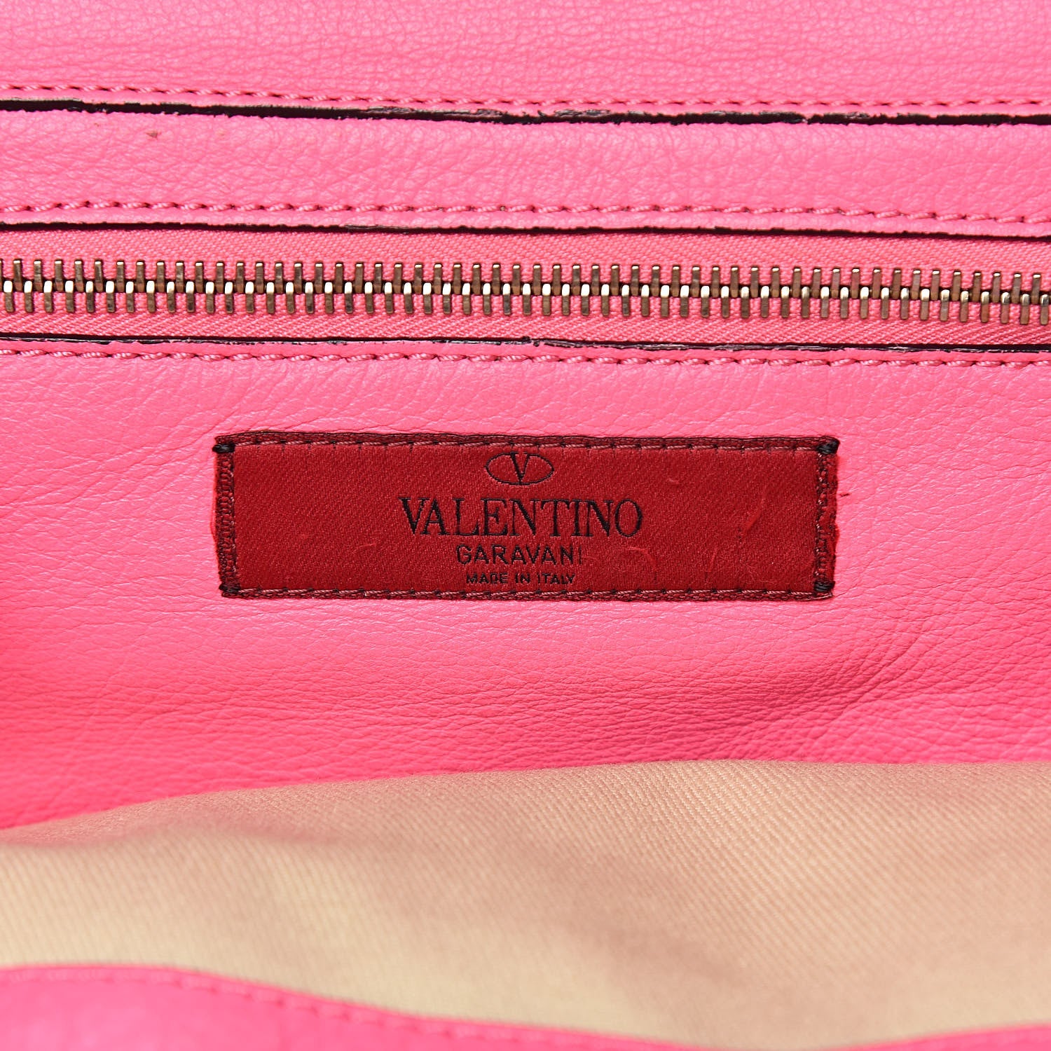 Valentino Garavani Vitello Small Rockstud Tote Fuxia Fluo 6 of 19