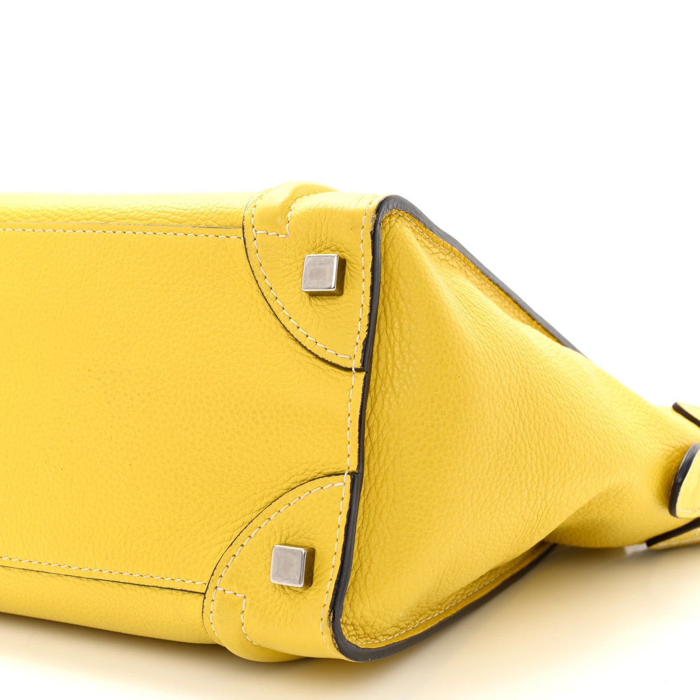 Drummed Calfskin Micro Luggage Citron