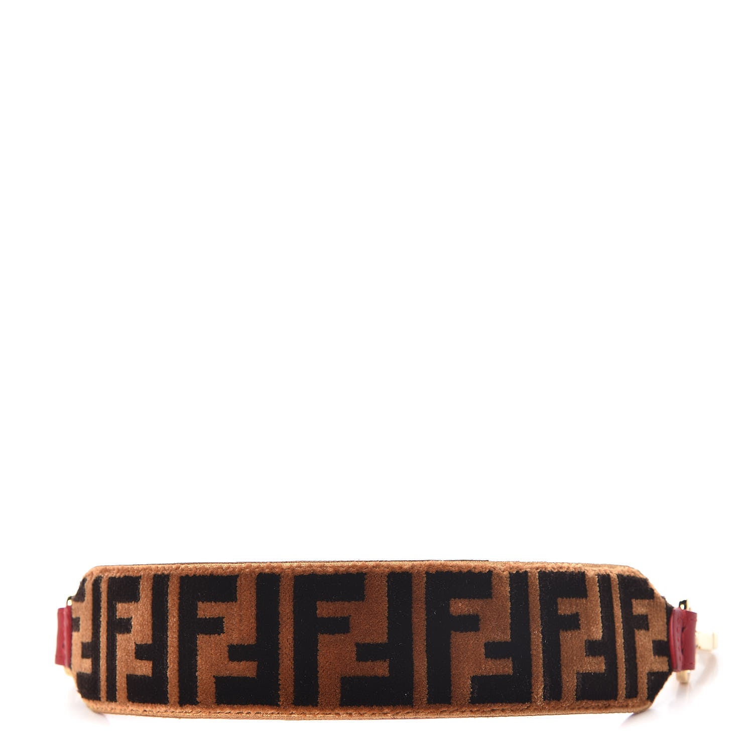 Fendi Velvet FF Mini Strap You Tobacco Fragola 1 of 5
