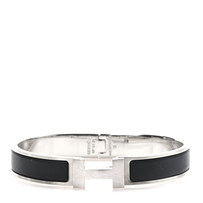 Hermes Matte Enamel Narrow Clic Clac HH Bracelet GM Black 1 of 5