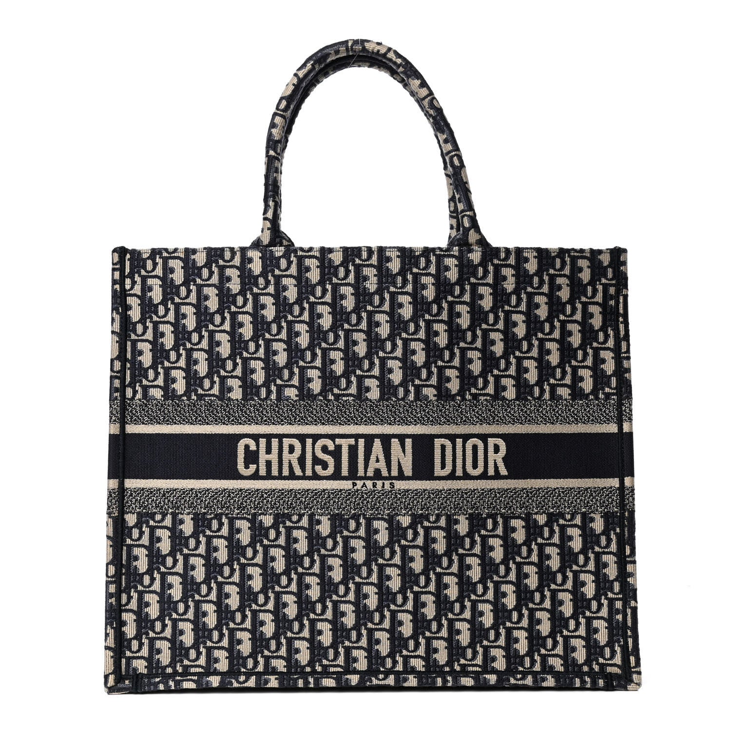 Christian Dior Oblique Book Tote Blue Multicolor 1 of 4