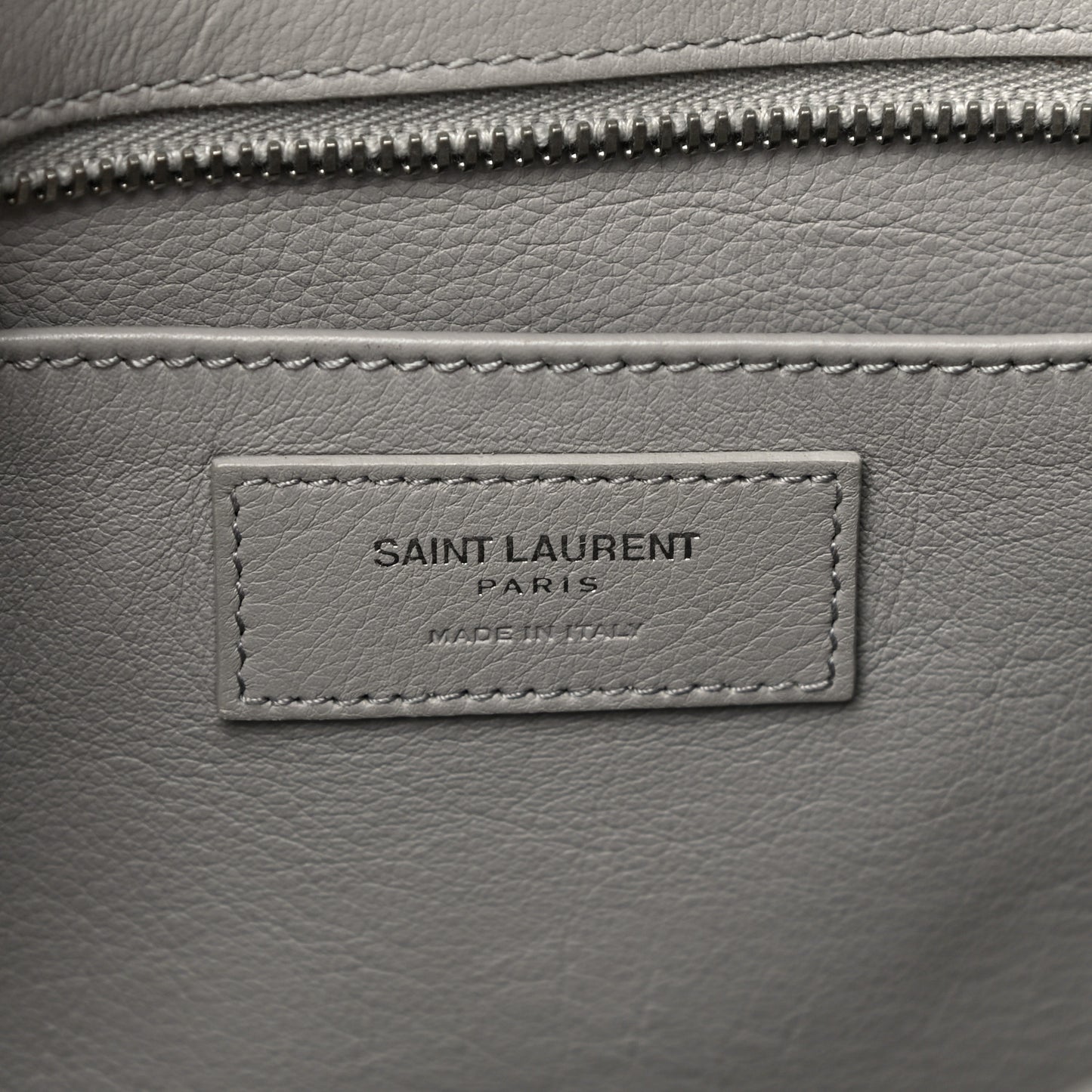 Smooth Calfskin Crocodile Embossed Baby Monogram Downtown Cabas Gris Perle