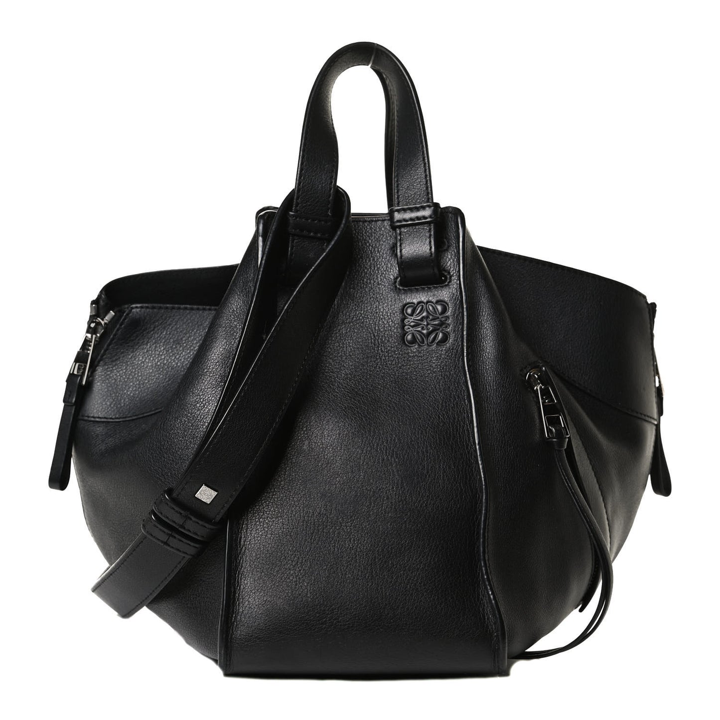 Calfskin Small Hammock Shoulder Bag Black