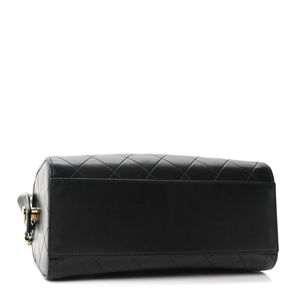 Chanel Lambskin Quilted Turn Around Clutch With Chain Black 4 of 11