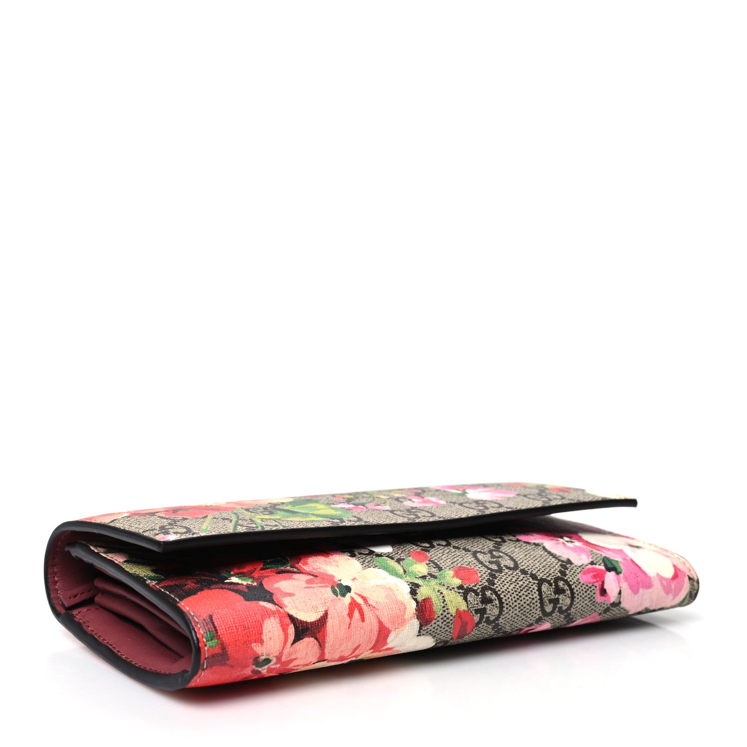 Gucci GG Supreme Monogram Blooms Continental Wallet Beige Multicolor Dry Rose 4 of 11