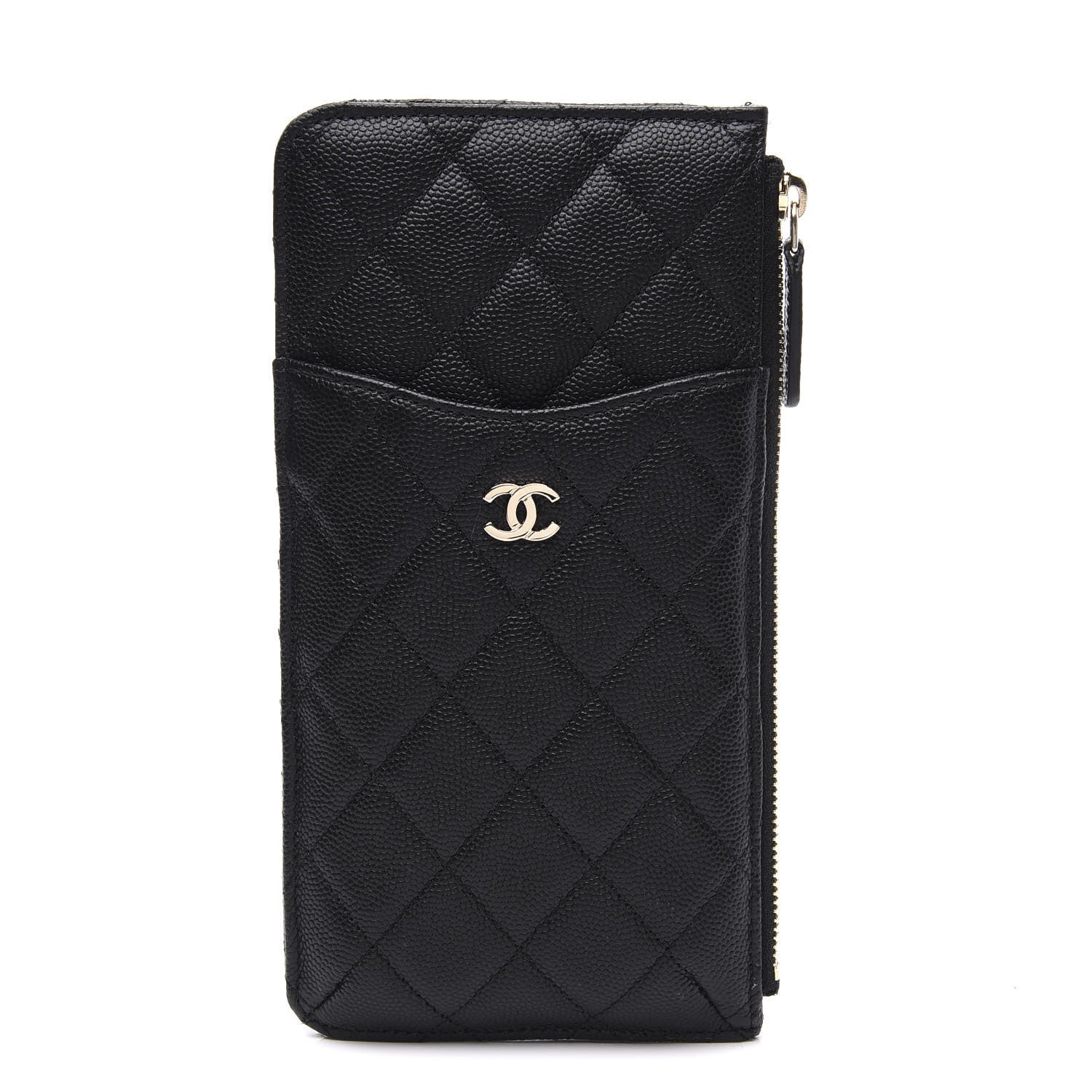 Chanel Caviar Quilted Classic Flat Wallet Pouch Black 9 of 9