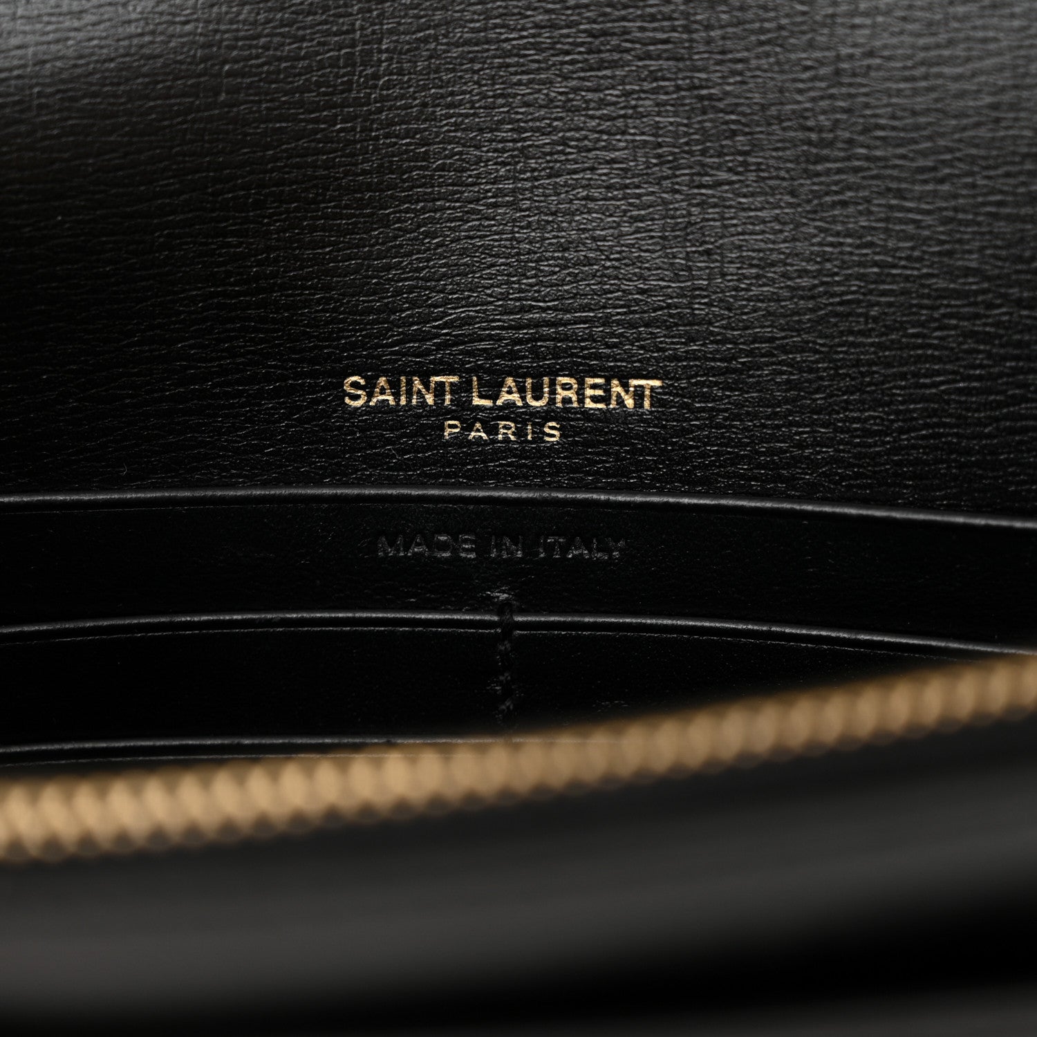 Saint Laurent Calfskin Monogram Sunset Chain Wallet Black 6 of 11