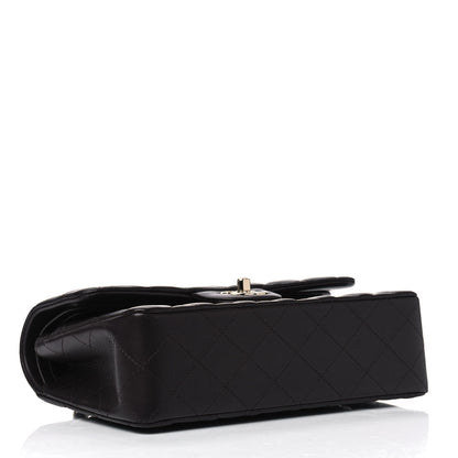 Chanel Lambskin Quilted Small Double Flap Dark Brown 3 of 4