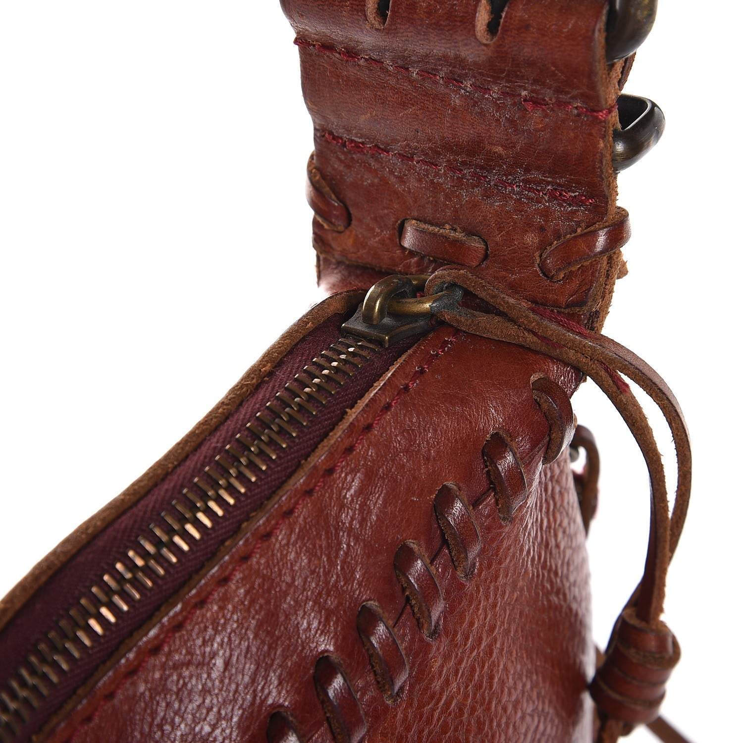 Fendi Calfskin Embossed Metal Oyster Brown 8 of 13