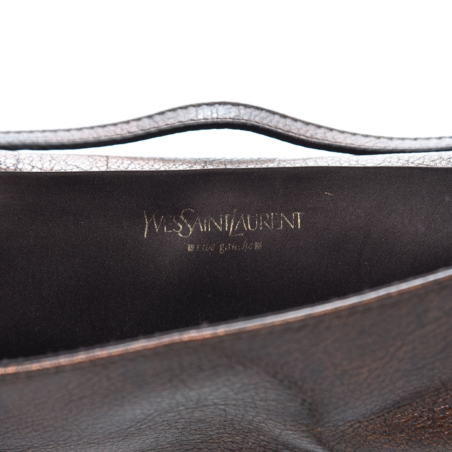 Saint Laurent Metallic Calfskin Byzance Flap Bronze 6 of 10
