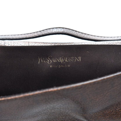 Saint Laurent Metallic Calfskin Byzance Flap Bronze 6 of 10