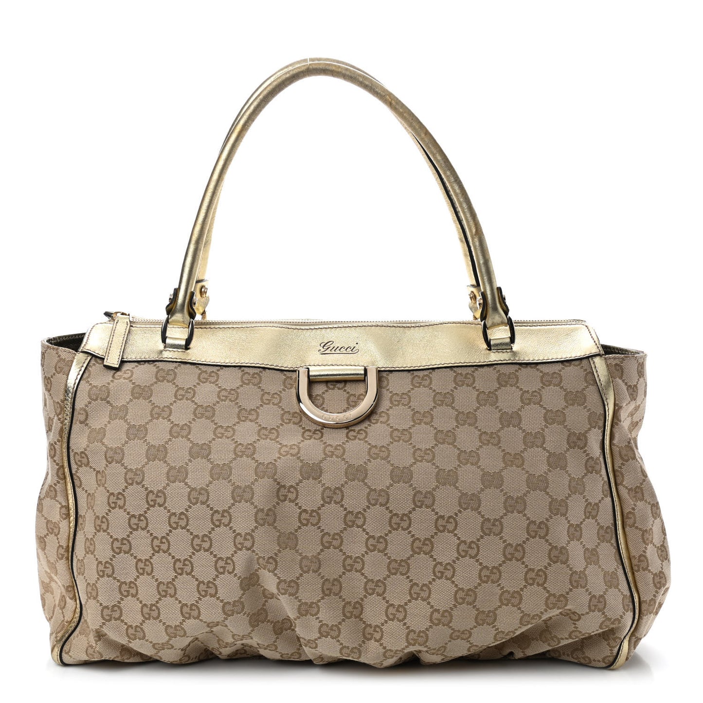 Monogram D Gold Tote Metallic Gold