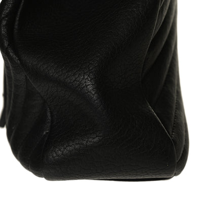 Saint Laurent Sheepskin Matelasse Chevron Monogram Large College Satchel Black 23 of 25