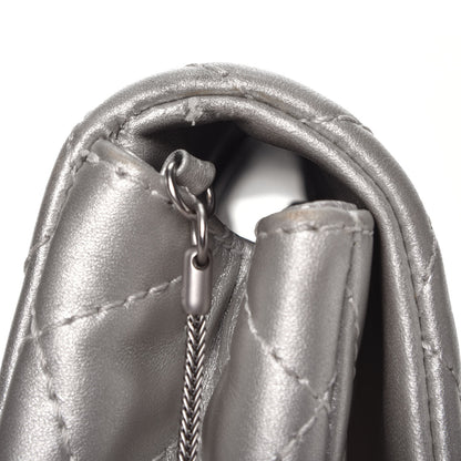 Chanel Metallic Lambskin Quilted Snake Chain 2.55 Reissue Flap Silver 11 of 13