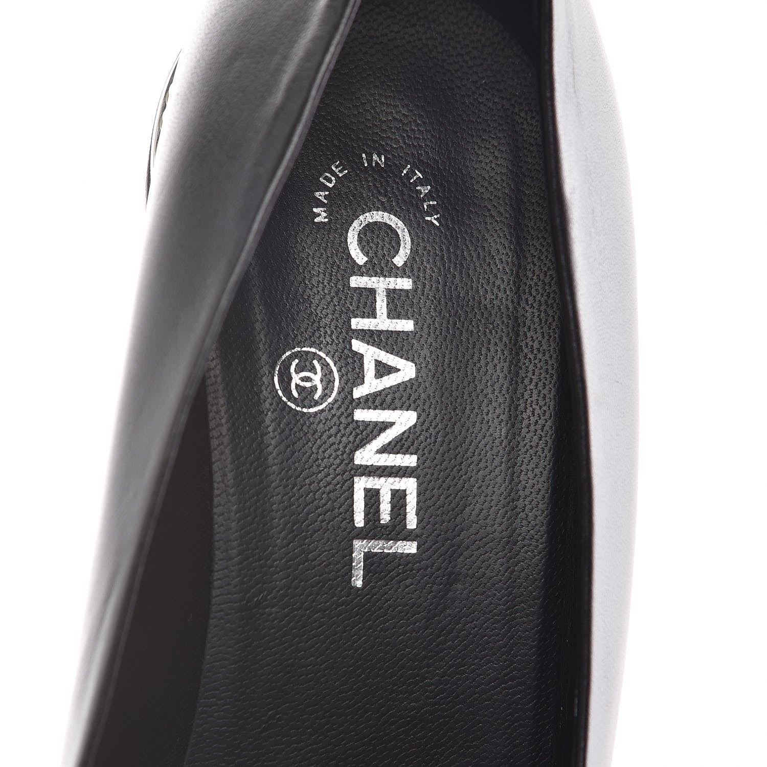 Chanel Lambskin Pearl Cap Toe Pumps 40 Black 9 of 15
