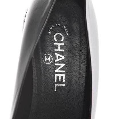 Chanel Lambskin Pearl Cap Toe Pumps 40 Black 9 of 15