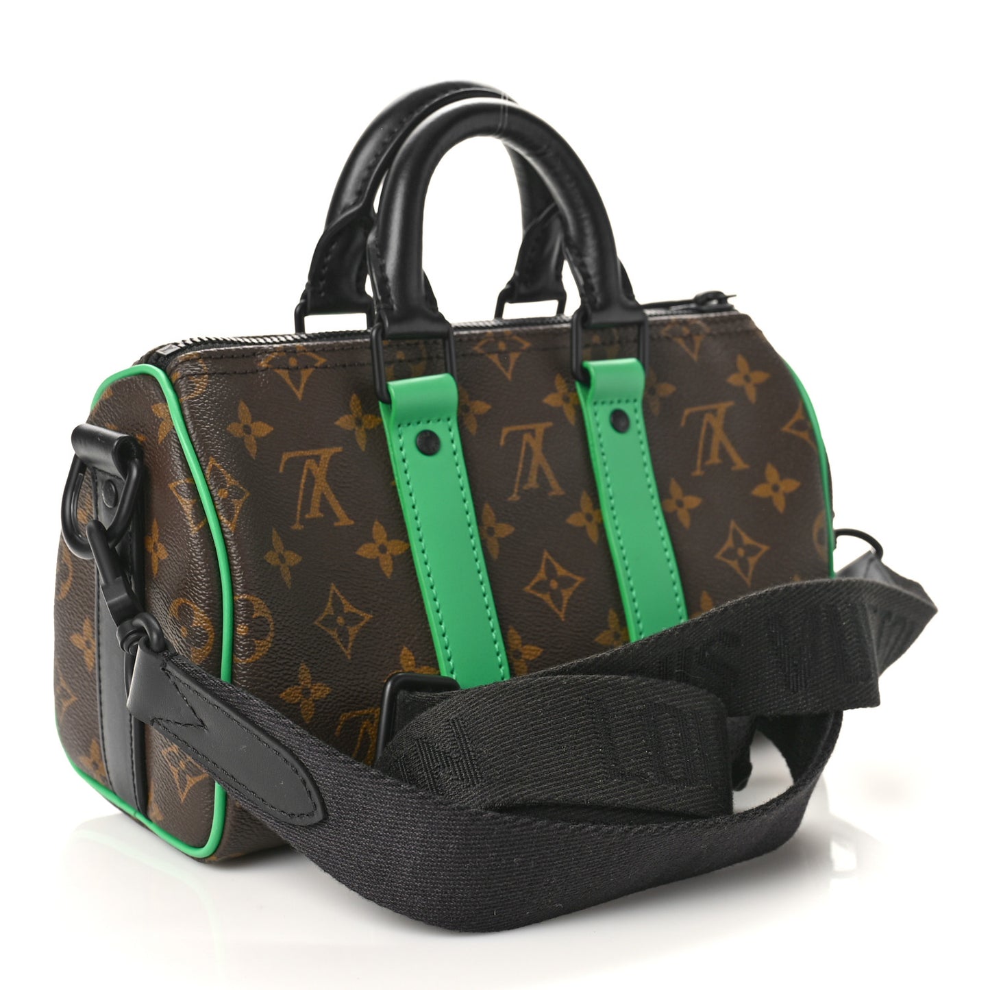 Monogram Macassar Keepall Bandouliere 25 Minty Green