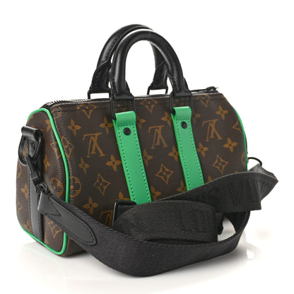 Louis Vuitton Monogram Macassar Keepall Bandouliere 25 Minty Green 3 of 8
