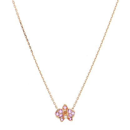 Cartier 18K Pink Gold Pink Sapphire Diamond Caresse D'Orchidees Par Cartier Necklace 1 of 6