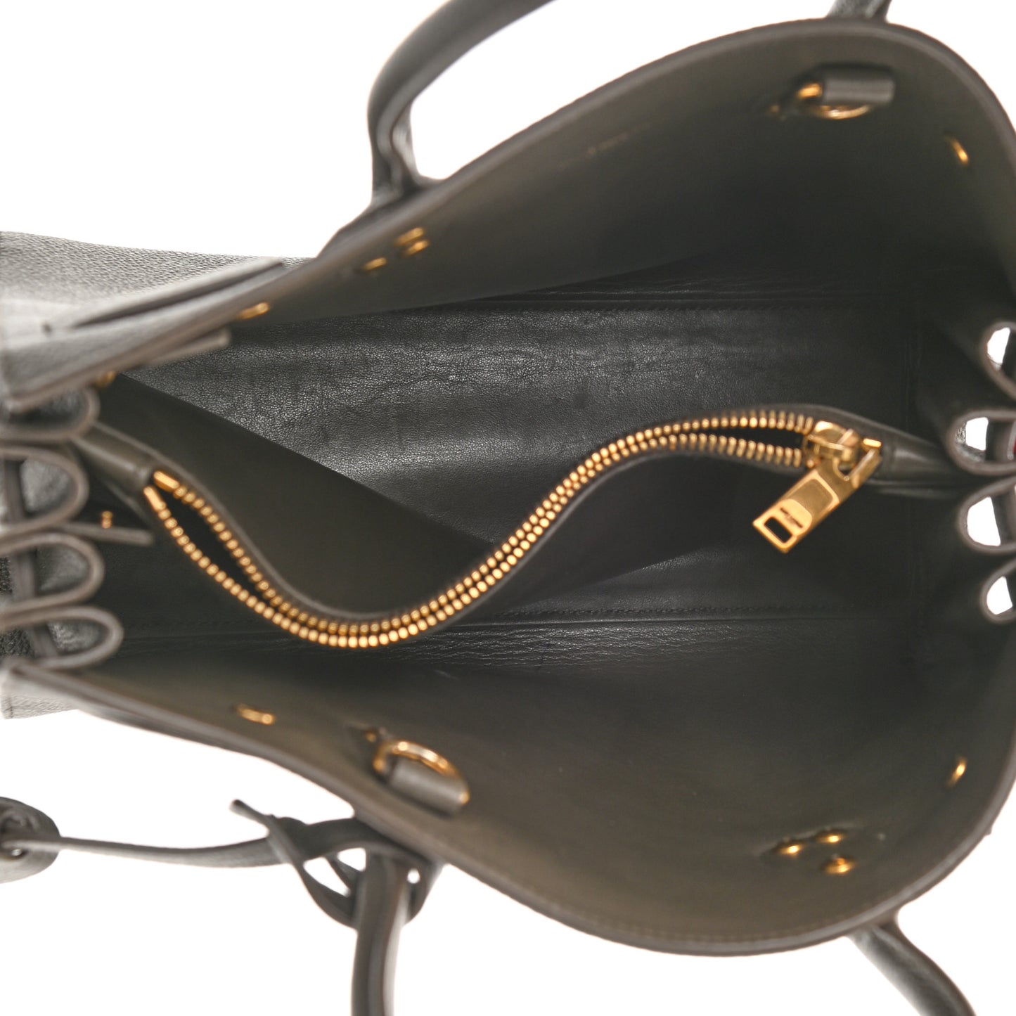 Grained Calfskin Baby Sac De Jour Bronze