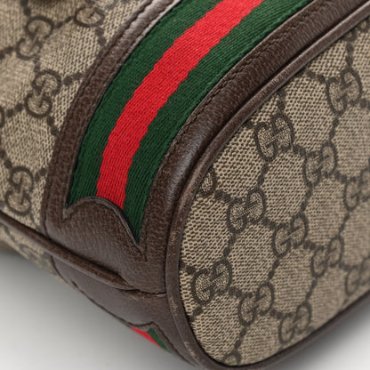 Gucci GG Supreme Monogram Web Small Ophidia Bucket Bag Brown 9 of 16
