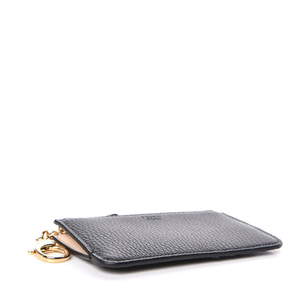 Fendi Cuoio Romano Vitello Grace Key Case Pouch Black Camelia 4 of 8