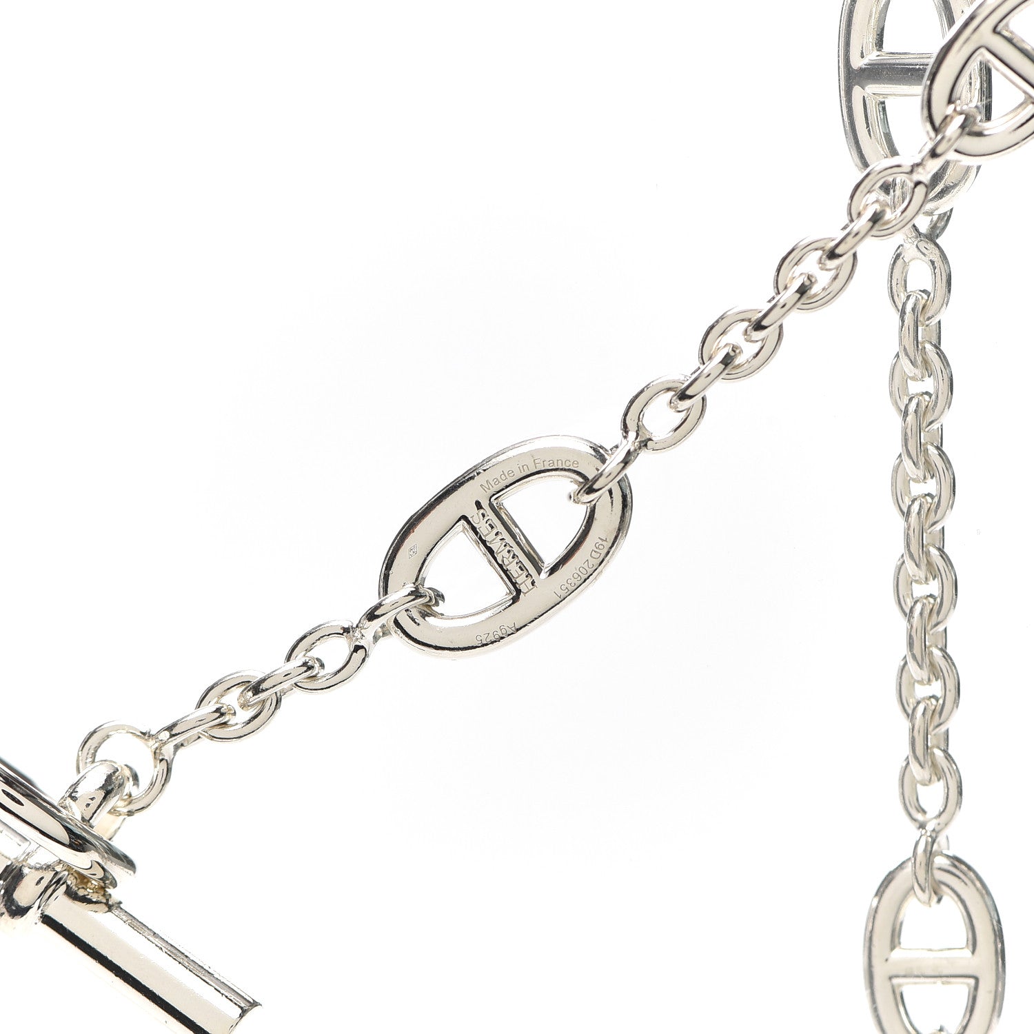Hermes Sterling Silver Farandole Necklace 160 4 of 5