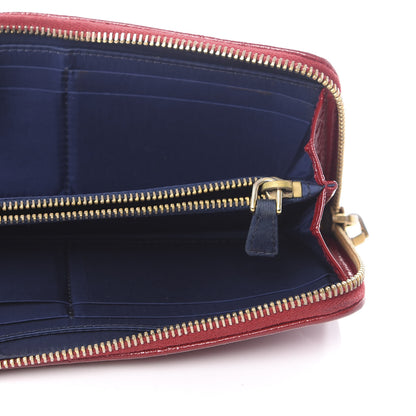 Miu Miu Patent Quilted Zip Around Wallet Burgundy 4 of 7